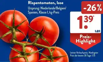 Aldi Süd Rispentomaten, lose Angebot