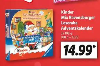 Lidl Kinder mix ravensburger leserabe adventskalender Angebot