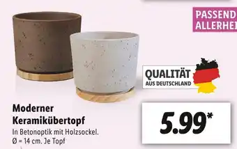 Lidl Moderner keramikübertopf Angebot