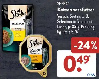 Aldi Süd SHEBA Katzennassfutter 85 g Packung Angebot