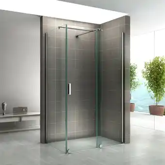 ManoMano Duschkabine nadine 140x100 cm Tür: 140 cm Duschabtrennung mit Schiebetür in Chrom 8mm esg Sicherheitglas Klarglas - Chrom - K Angebot