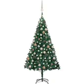 ManoMano Künstlicher Weihnachtsbaum mit LEDs & Kugeln Grün 150 cm pvc Angebot