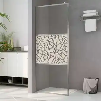 ManoMano Duschwand für Begehbare Dusche ESG-Glas Steindesign 90x195 cm Angebot