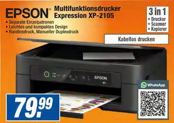 Expert Epson Multifunktionsdrucker Expression XP-2105 Angebot