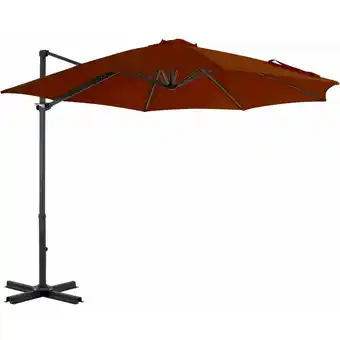 ManoMano Ampelschirm mit Aluminium-Mast Terrakotta-Rot 300 cm Angebot