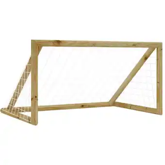 ManoMano Fußballtor mit Netz 160x100x80 cm Kiefernholz Imprägniert Angebot