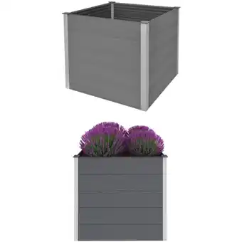 ManoMano Garten-Hochbeet wpc 100x100x91 cm Grau Angebot