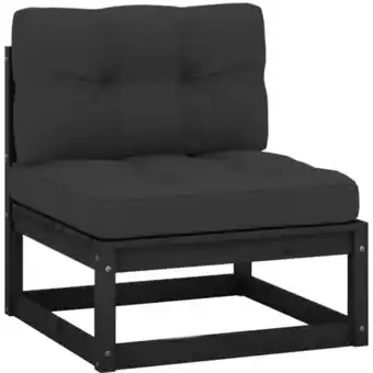 ManoMano Garten-Mittelsofa mit Anthrazit Kissen Massivholz Kiefer Angebot