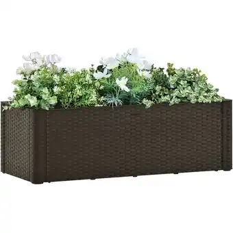 ManoMano Garten-Hochbeet mit Selbstbewässerungssystem Mokka 100x43x33 cm Angebot