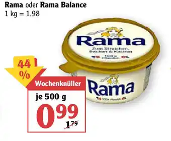 Globus Rama oder Rama Balance 500g Angebot