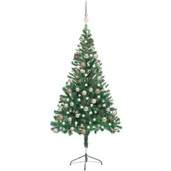 ManoMano Künstlicher Weihnachtsbaum mit LEDs & Kugeln 150 cm 380 Zweige Angebot