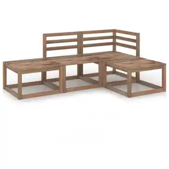 ManoMano 4-tlg. Garten-Lounge-Set Braun Imprägniertes Kiefernholz Angebot