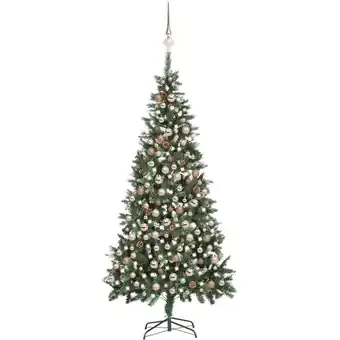 ManoMano Künstlicher Weihnachtsbaum mit LEDs, Kugeln & Zapfen 210 cm Angebot