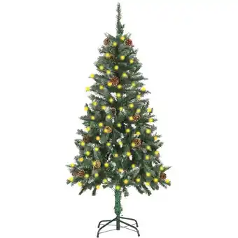 ManoMano Künstlicher Weihnachtsbaum mit LEDs Kiefernzapfen 150 cm Angebot