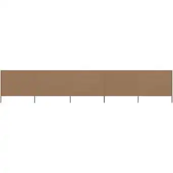 ManoMano 5-teiliges Windschutzgewebe 600 x 80 cm Taupe Angebot