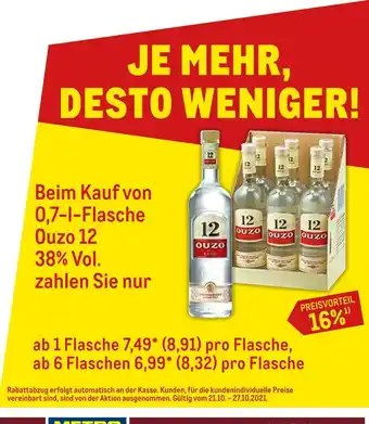 METRO Ouzo 12 anisschnaps Angebot