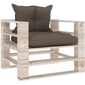 ManoMano Garten-Palettensofa mit Taupe Kissen Kiefernholz Angebot