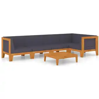 ManoMano 6-tlg. Garten-Lounge-Set mit Kissen Akazie Massivholz Angebot