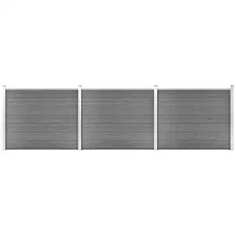 ManoMano Zaunelement Set wpc 526x146 cm Grau Angebot