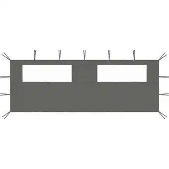 ManoMano Pavillon-Seitenwand mit Fenstern 6x2 m Anthrazit Angebot