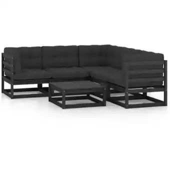 ManoMano 6-tlg. Garten-Lounge-Set mit Kissen Kiefer Massivholz Angebot