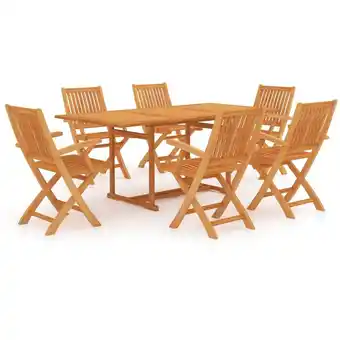 ManoMano 7-tlg. Garten-Essgruppe Massivholz Teak Angebot