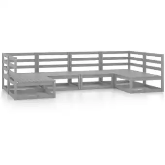 ManoMano 6-tlg. Garten-Lounge-Set Kiefer Massivholz Angebot