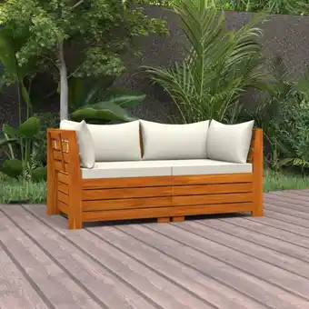 ManoMano 2-Sitzer-Gartensofa mit Kissen Massivholz Akazie Angebot