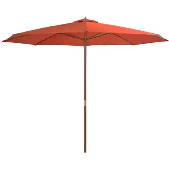 ManoMano Sonnenschirm mit Holzmast 350 cm Terrakotta Angebot