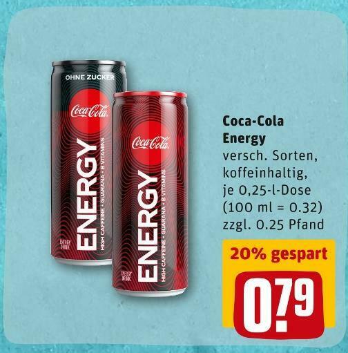 Cocacola energy drink Angebot bei REWE