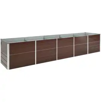 ManoMano Garten-Hochbeet Verzinkter Stahl 400x80x45 cm Braun Angebot