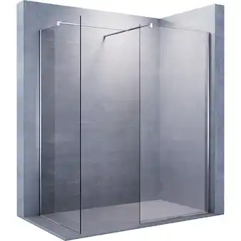 ManoMano Walk In Dusche Duschwand Duschabtrennung Duschkabine mit Stabilisator Nano esg Glas 8mm 120x200cm mit 70cm Seitenteil Angebot