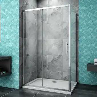 ManoMano 120x80cm 190cm hoch Duschabtrennung Duschwand Dusche Schiebetür Nischentür Duschkabine - Transparent Angebot