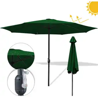 ManoMano 3.5m Sonnenschirm Marktschirm mit Handkurbel UV40+ Outdoor-Schirm Terrassen Gartenschirm.Gruen - Hengda Angebot