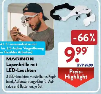 Aldi Süd MAGINON Lupenbrille mit LED-Leuchten Angebot