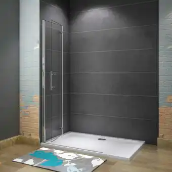 ManoMano 70x195cm Walk in Faltbar+drehbar Nano esg Glas Duschwand Duschtür Duschabtrennung Dusche - Transparent Angebot