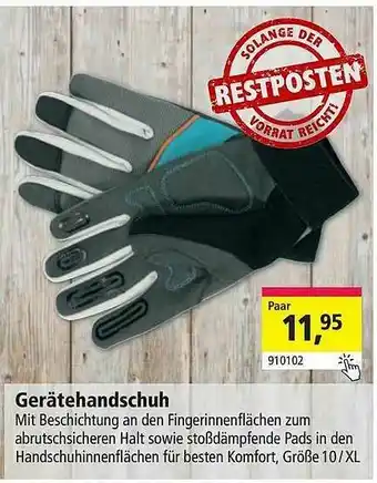 Holz Possling Gerätehandschuh Angebot