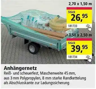 Holz Possling Anhängernetz Angebot