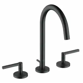 ManoMano Nova Fonte - Waschtischarmatur mit Ablaufgarnitur Push-Open und schwenkbarem Auslauf, 3-Loch Montage, schwarz matt 201433915  Angebot