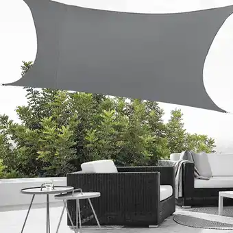 ManoMano Sonnensegel Rechteckig 300x500 cm Dunkelgrau en.casa - Dunkelgrau Angebot