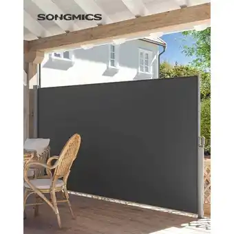 ManoMano Seitenmarkise, ausziehbar, 1,6 x 3,5 m (H x L), für Balkon, Terrasse und Garten, mit Bodenhalterung, Sichtschutz, Sonnenschut Angebot