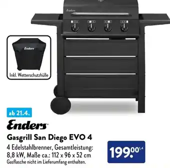 Aldi Süd Enders Gasgrill San Diego EVO 4 Angebot