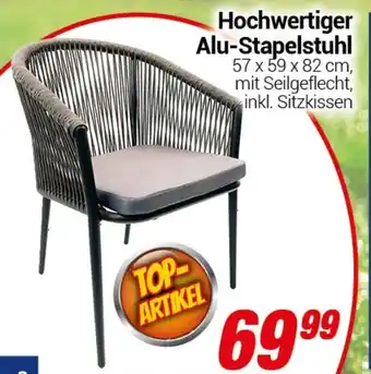 CENTERSHOP Hochwertiger Alu-Stapelstuhl Angebot