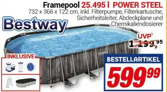 CENTERSHOP Bestway Framepool 25.495 l POWER STEEL Angebot