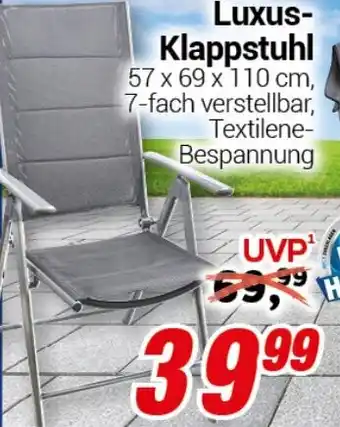 CENTERSHOP Luxus- Klappstuhl Angebot