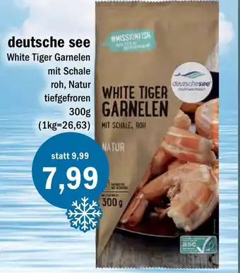 Aktiv Irma deutsche see White Tiger Garnelen mit Schale roh, Natur tiefgefroren 300g Angebot