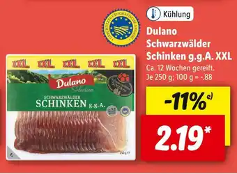 Lidl Dulano schwarzwälder schinken g.g.a. xxl Angebot