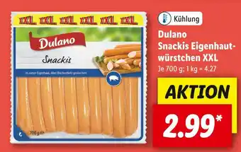 Lidl Dulano snackis eigenhautwürstchen xxl Angebot