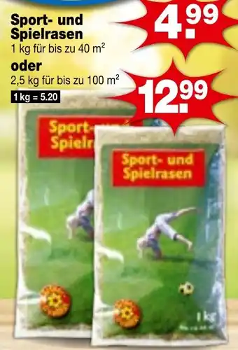 Krümet Sonderposten Sport und Spielrasen 1 kg/2,5 kg Angebot