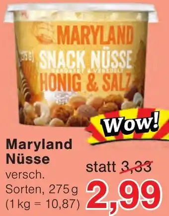 Wiglo Wunderland Maryland Nüsse 275 g Angebot